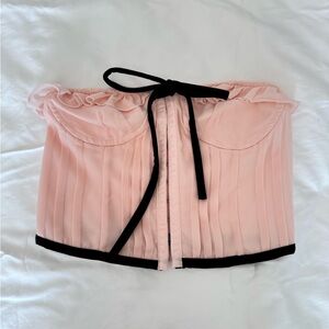 Pink Corset Strapless Top